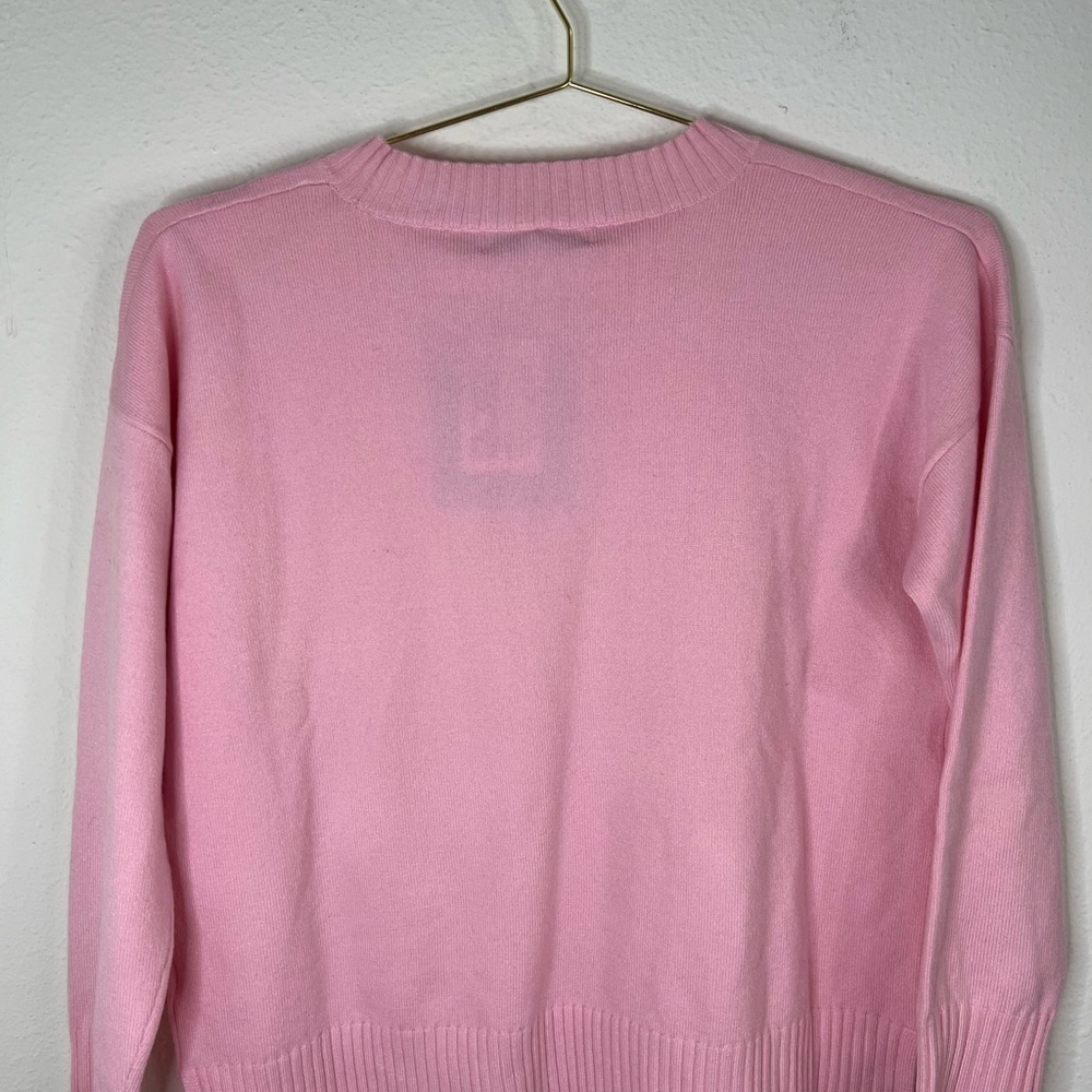 Azure Pink Cropped Sweater Women’s Small Soft Knit Pullover Top Casual Cozy - Picture 8 of 8